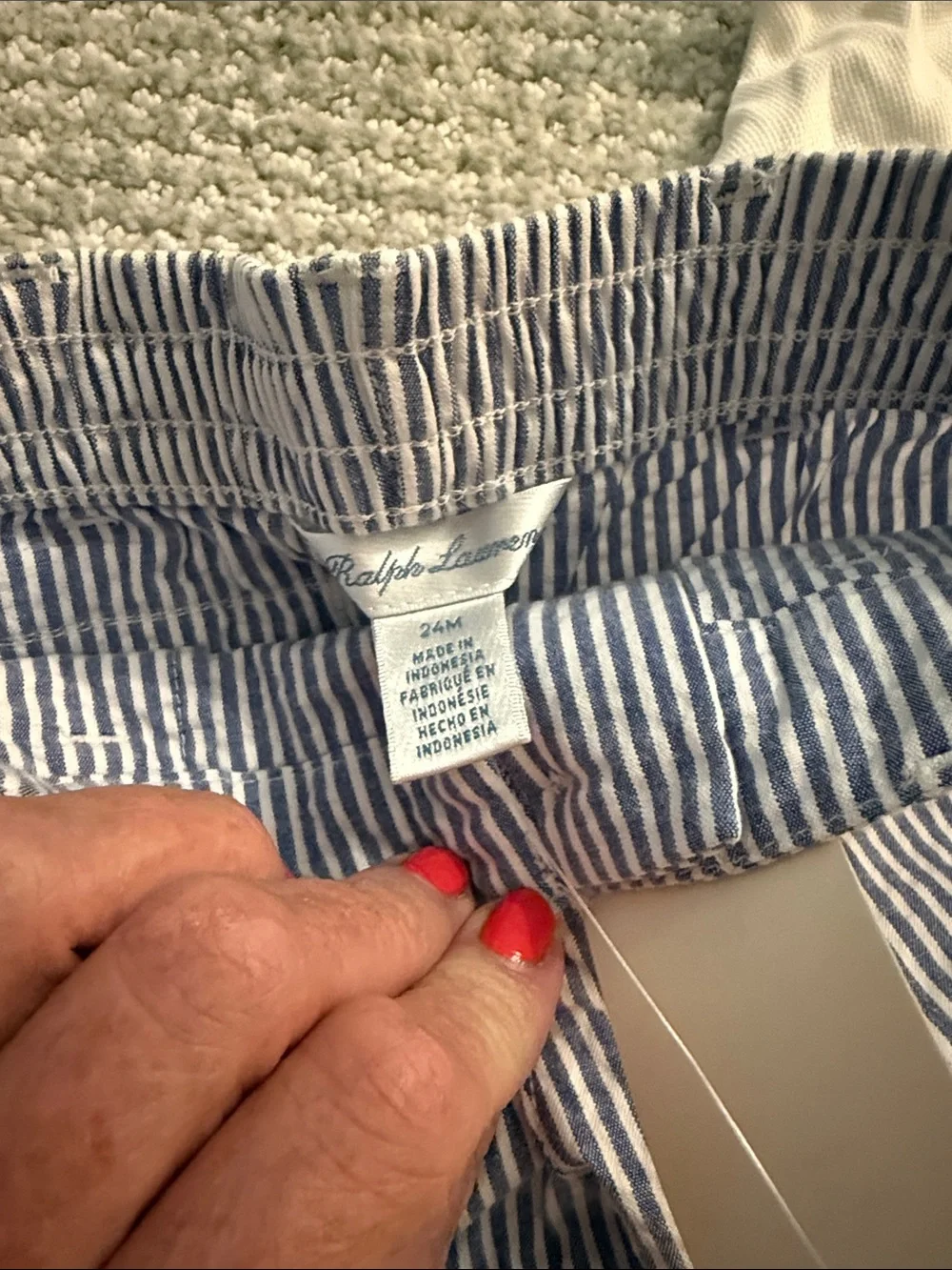🩵RL🩵 NWT 24m Mesh Polo Shirt & Seersucker Short Set. ADORABLE!